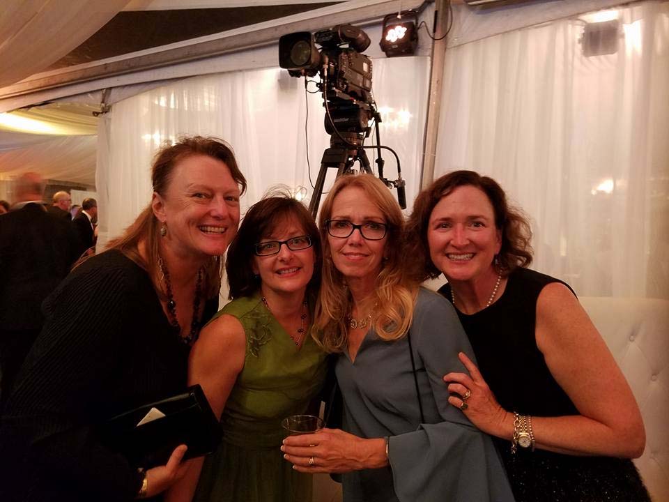 Jeff Flather, Marsha DeFilipo McGrath, Kathleen Adams Marotta and Ann Marie Paulhus Iwanicki celebrated the 100th anniversary of Russell Sage College at the Sage Colleges 100th anniversary gala.