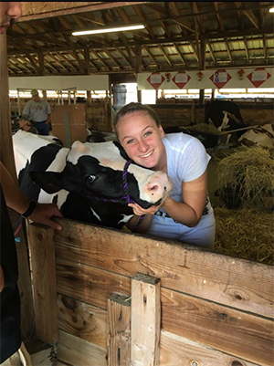 Danielle Stannard and her calf, Flawless.