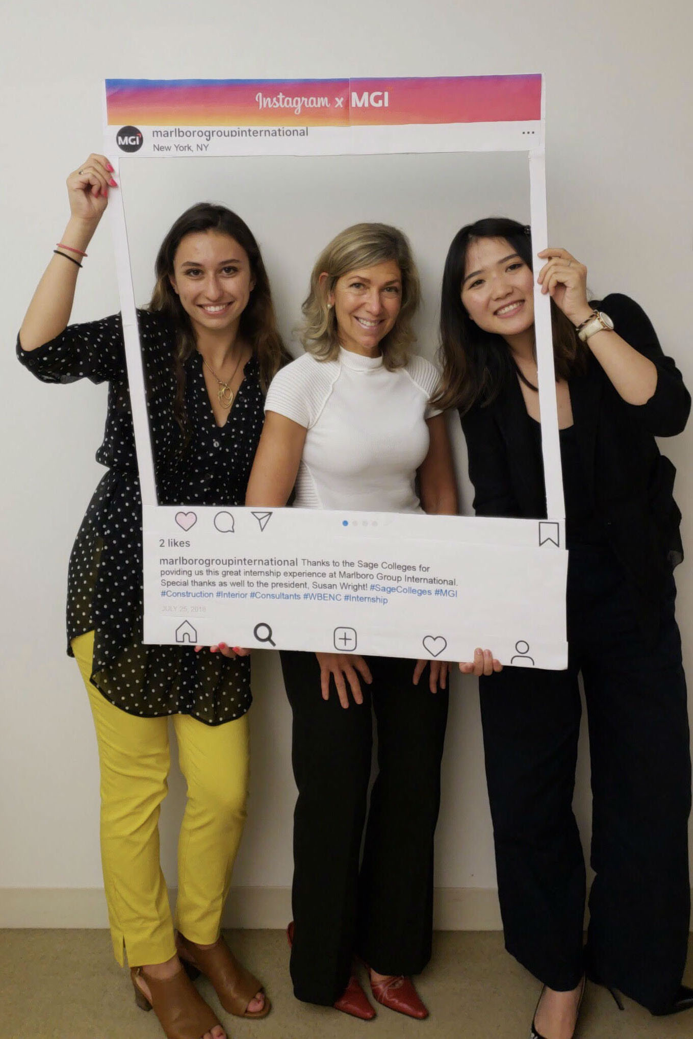 Nicole Nahow, Susan Wright and Hermes Liang.
