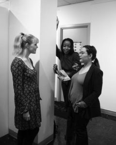 The Rev editorial staff, l-r, Kelly Clinton, Melanie Komb and Hajar Hussaini