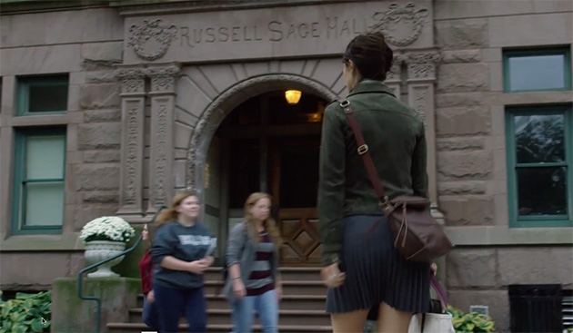 Scene from Off the Rails showing Russell Sage College, courtesy of Divine Immortality Productions 2016.