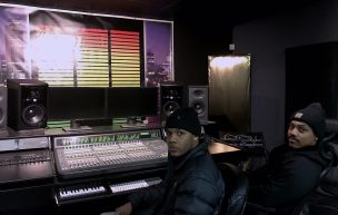 Sage student Hakeem Plummer and engineer Ambi Tones at JGI Media