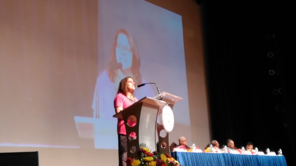 Pam Katz at Christ University in India