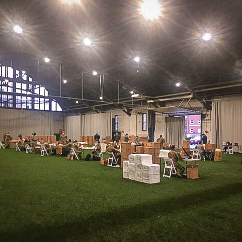 National Guard Assembles COVID test kits in Armory