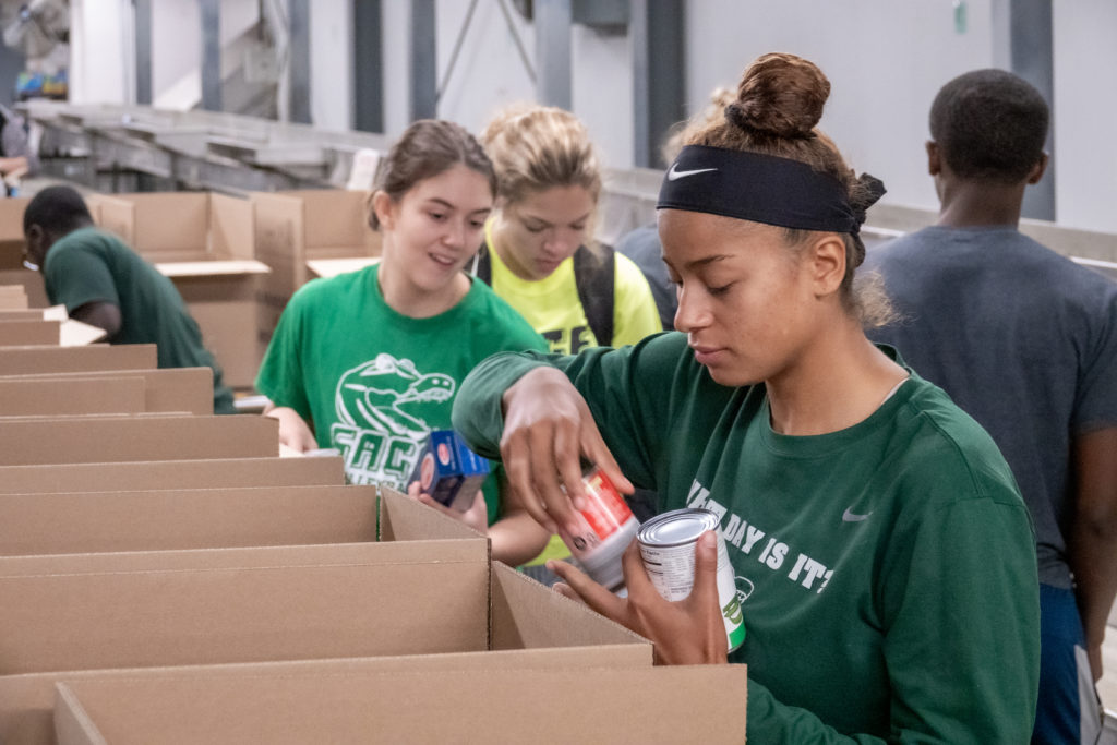 Sage Engaged at the Food Bank in 2019