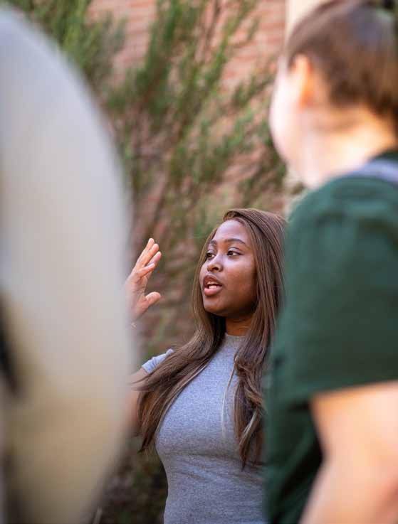 Students on Campus Discussion