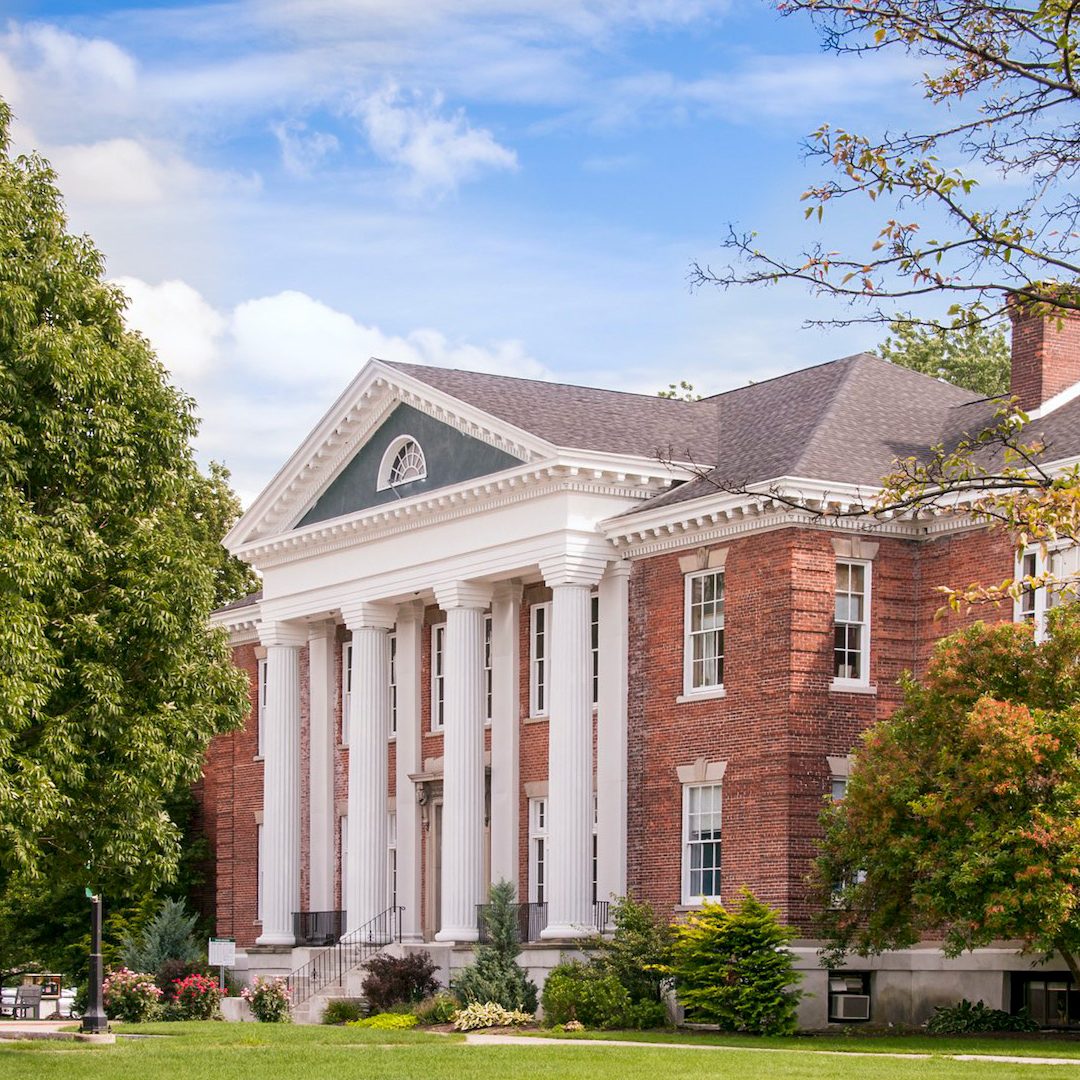 the Administration Building on the Albany campus