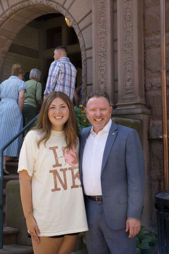Elizabeth Boisvert and President Matthew Shaftel