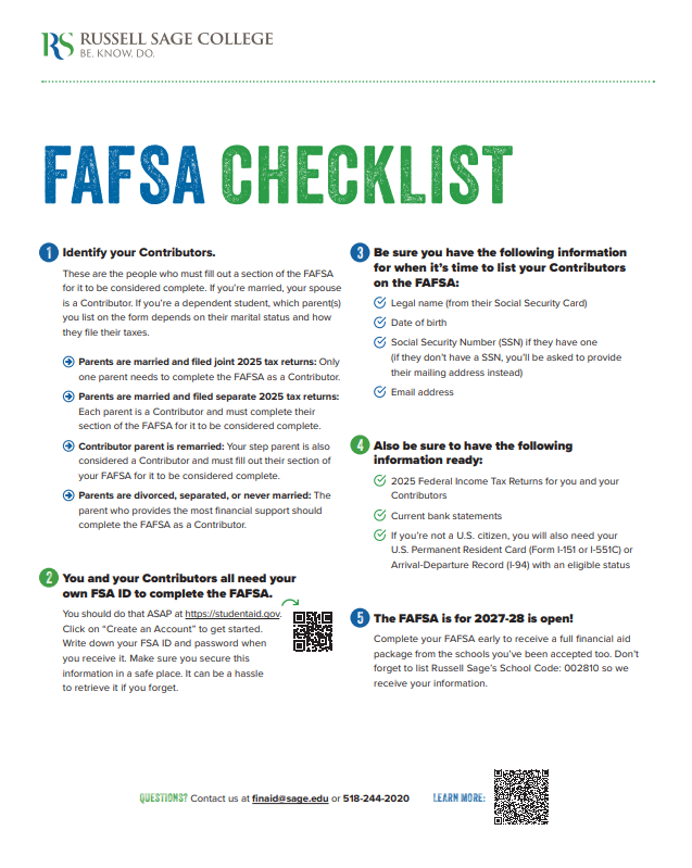 FAFSA Checklist